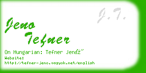 jeno tefner business card